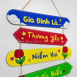 Bảng Gỗ Treo Trang Trí Gia Đình và Lớp Học - Mẫu Mới Từ Nhà Bách Mộc 5