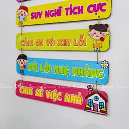 Bảng Gỗ Treo Trang Trí Gia Đình và Lớp Học - Mẫu Mới Từ Nhà Bách Mộc 7