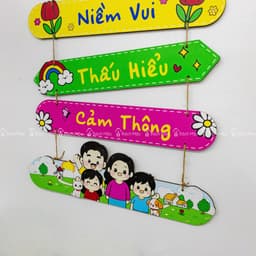 Bảng Gỗ Treo Trang Trí Gia Đình và Lớp Học - Mẫu Mới Từ Nhà Bách Mộc 8