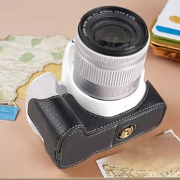 [SẴN] Case Ốp da PU Bảo Vệ Vỏ Cho Máy Ảnh Canon 200D/ 200D II 6