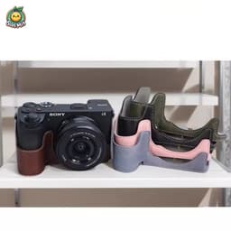 [SẴN HN] Case Ốp da PU Bảo Vệ Vỏ Cho Máy Ảnh Sony A6000/A6100/A6300/A6400 2