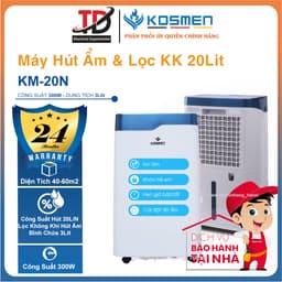 Máy Hút Ẩm Kosmen KM-20N, Thích Hợp Không Gian 40-80m2, Hút Ẩm Công Suất 20Lit, Hàng Chính Hãng 1