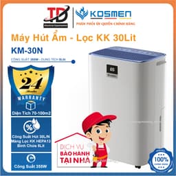 Máy Lọc Không Khí Và Hút Ẩm Kosmen KM-30N, Diện Tích 70-105m2 Lọc Chuyên Sâu, Kết Nối Wifi Bằng App - Hàng Chính Hãng 1