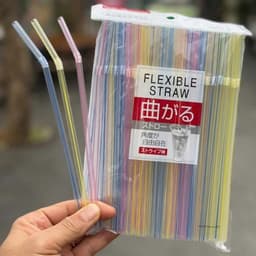 [NHẬT BẢN] Set 150 Ống Hút Nội Địa Nhật SEIWAPRO - Nhựa PP Cao Cấp, Uốn Cong, An Toàn Cho Bé 2