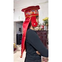 mũ ly che tai, mũ ly mừng thọ các cụ ông hàng thêu 3D cao cấp 1