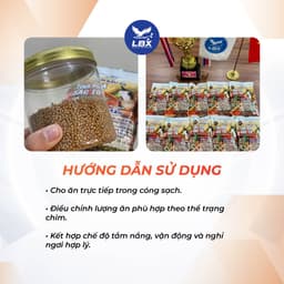 Cám chim cảnh Tinh Hoa Sắc Tố 200gr Lâm Bầu Xô – bổ sung sắc tố, lên màu lông đẹp tự nhiên 6
