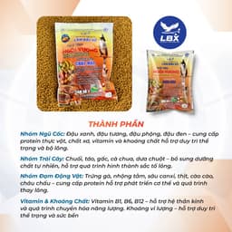 Thức tỉnh ngôi vương 200gr Lâm Bầu Xô – cám chim chào mào thi đấu cao cấp, tăng lửa, lên màu đẹp, dinh dưỡng chuyên sâu 3