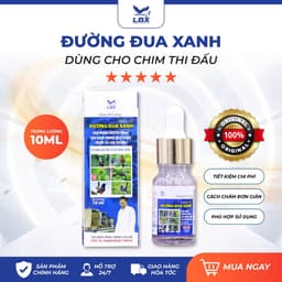 Dung dịch uống Đường Đua Xanh 10ml Lâm Bầu Xô – bổ sung trước và sau thi đấu cho chim cảnh, hỗ trợ phục hồi tăng thể lực 1