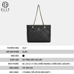 [Tặng hộp 20.10] Túi xách nữ ELLY EL361 túi đeo chéo đeo vai da tổng hợp cao cấp thanh lịch 3