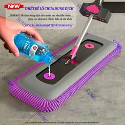 Cây Lau Nhà Tự Vắt SUMI 45cm, Cây Chổi Lau Nhà Bông San Hô Siêu Thấm Hút Thông Minh 360 Độ Tiện Dụng 5