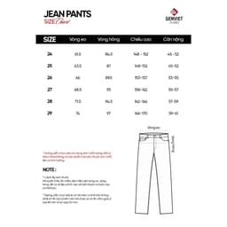 [ẨN] Quần dài Nữ Genviet vải Jeans Đơn giản form quần Tâ 8523 9