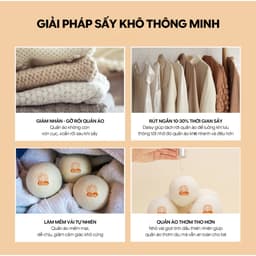 Bóng sấy quần áo len lông cừu Daisy banh sấy chống nhăn chống rối chống tĩnh điện tiết kiệm điện năng dùng cho máy sấy 8