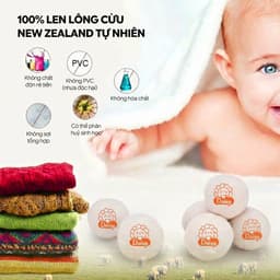 Bóng sấy quần áo len lông cừu Daisy banh sấy chống nhăn chống rối chống tĩnh điện tiết kiệm điện năng dùng cho máy sấy 3