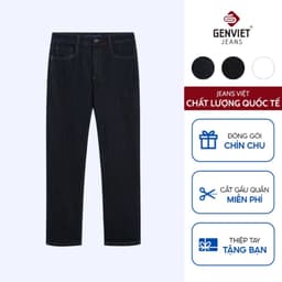 [ẨN] Quần Dài Jeans Nữ GENVIET JEANS Dáng Ống Đứng – Form Chuẩn, Thanh Lịch 8948 1