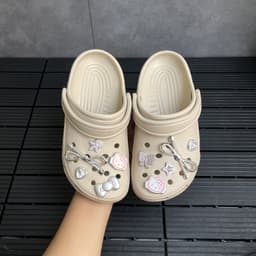 ( KHÔNG CHỮ ) Dép Sục Mèo Kim Loại Quai Hậu Thời Trang Êm Chân Không Thấm Nước - QH3 ANYA STORE 5