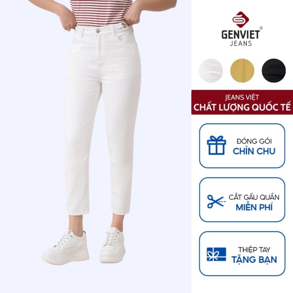 [ẨN] (Form nhỏ lấy lên 2 size)Quần Dài Nữ Genviet vải Kaki Trẻ trung form Col Thụn 8534