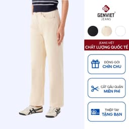 Quần dài nữ Genviet chất liệu jeans dáng ống đứng trẻ trung từ 8717 1