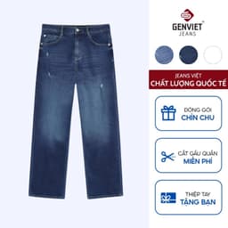 [ẨN] Quần Jeans Nữ Dáng Đứng GENVIET JEANS Thiết Kế Hiện Đại, Cạp Cao, Chất Liệu Co Giãn W241.G. 8778 1