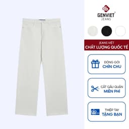 Quần Jeans Nữ Dài GENVIET JEANS Dáng Suông Vừa 8947 1