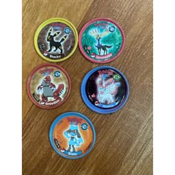 (Cũ) Combo 6c Thẻ pokemon xu nhựa pokemon thẻ toonies pokemon xu sắt 3