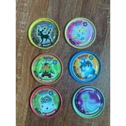 (Cũ) Combo 6c Thẻ pokemon xu nhựa pokemon thẻ toonies pokemon xu sắt 5