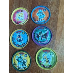 (Cũ) Combo 6c Thẻ pokemon xu nhựa pokemon thẻ toonies pokemon xu sắt 9