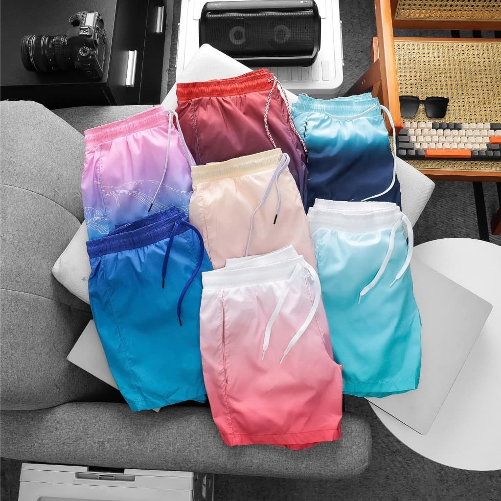 Quần short đi biển bigsize 100kg chất dù mỏng nhẹ lót lưới , Quần đùi đi biển unisex - 3bros