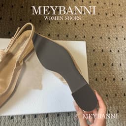 Giày Sandal Mũi Nhọn MEYBANNI Ren Chấm Bi Thắt Nơ Cạnh Xinh Xăn - B76 6