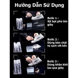[Family's house] Chai xịt vệ sinh giày Sneaker Geto, Xịt vệ sinh giày xịt làm sạch giày dạng bọt 7