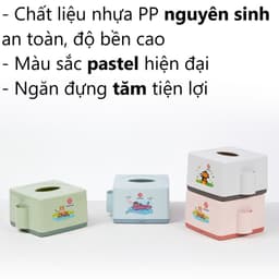 Hộp Nhựa Đựng Giấy Ăn Việt Nhật 2702, Hộp Khăn Giấy Dùng Cho Gia Đình Quán Ăn - DOMUS 2