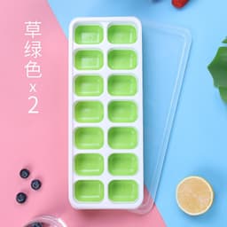 Combo 2/4 Khay đá Silicon 14 viên có nắp đậy, an toàn sạch sẽ, ngăn mùi tủ lạnh hiệu quả 8
