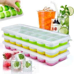 Combo 2/4 Khay đá Silicon 14 viên có nắp đậy, an toàn sạch sẽ, ngăn mùi tủ lạnh hiệu quả 9