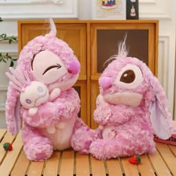 Gấu Bông Stitch Hồng Ôm Quái Vật Scrump - Lông Xoắn Siêu Mềm Màu Hoa Hồng Hot Hit 2026 Nhà MIU GẤU XINH 2