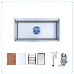 CHẬU RỬA BÁT 1 HỐ NOBINOX LIRA NJ566D | Kích thước 860X445 | Hàng chính hãng 2