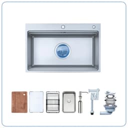CHẬU RỬA BÁT 1 HỐ NOBINOX LIRA NJ560D | Hàng chính hãng BH 10 NĂM 2