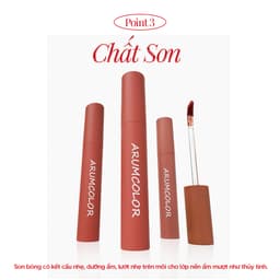 Son Tint Bóng Arumcolor Water Long Lasting Tint Dưỡng Ẩm Mềm Môi 4g 8