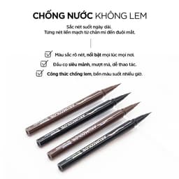 Bút kẻ mắt Arumcolor Waterproof Slim Liquid Eyeliner Đầu Mảnh Lâu Trôi Kháng Nước 0.6g 4