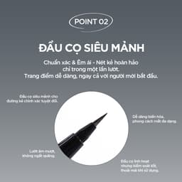 Bút kẻ mắt Arumcolor Waterproof Slim Liquid Eyeliner Đầu Mảnh Lâu Trôi Kháng Nước 0.6g 5