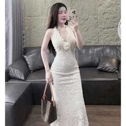 Đầm body ren Xukadress, váy ren dáng dài quyến rũ, gợi cảm cho nữ đi tiệc đi chơi 7