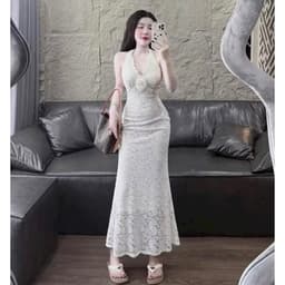 Đầm body ren Xukadress, váy ren dáng dài quyến rũ, gợi cảm cho nữ đi tiệc đi chơi 8
