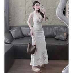 Đầm body ren Xukadress, váy ren dáng dài quyến rũ, gợi cảm cho nữ đi tiệc đi chơi 9