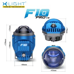 Bi Gầm X-Light F10 Pro V2 chính hãng, bản nâng cấp 2026 , chip Osram 65W, ánh sáng 5500K lỗi 1 đổi 1 trong vòng 2 năm 2