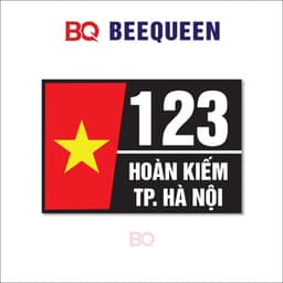 Biển số nhà, biển số phòng, biển số phòng nhà nghỉ, khách sạn chất liệu mica cán alu chống nước 7