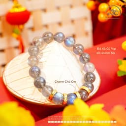 Ngọc Đan Tâm - Vòng Tay Xà Cừ Vip 10-11mm 5A Phối Charm Chú Om - Mệnh Kim & Mệnh Thuỷ 2