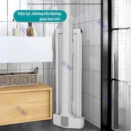 Cây Lau Nhà Tự Vắt 45cm, Cây Chổi Lau Nhà Tư Vắt SUMI Thông Minh Microfiber Siêu Thấm Hút 360 Độ T2 9