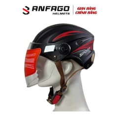 Mũ Bảo Hiểm Có Kính Dài Nửa Đầu Cho Nam và Nữ - Kiểu Dáng Phong Cách Thể Thao Giới Trẻ 4