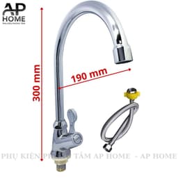 Vòi bếp lạnh Luxta L3105 chính hãng đồng thau cao cấp xoay 360 độ - Phụ kiện phòng tắm AP HOME 9