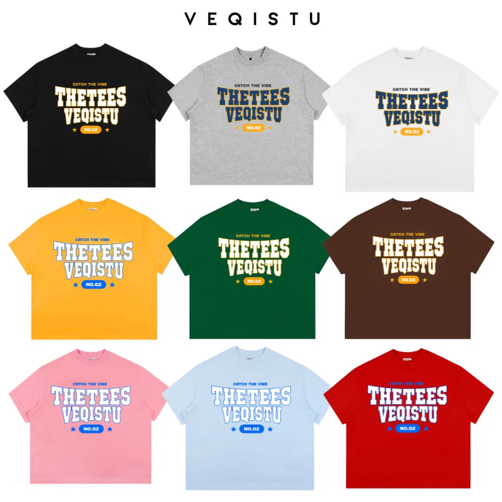 Áo Thun BOXY Local Brand VEQISTU "Thetees", Áo Thun Boxy Form Rộng Unisex Nam Nữ 250Gsm