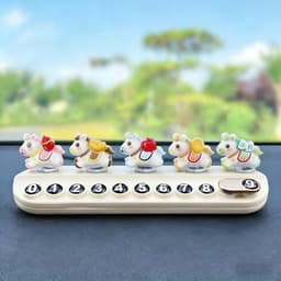 Bảng số điện thoại trang trí taplo ô tô có hình ngựa cute. 7