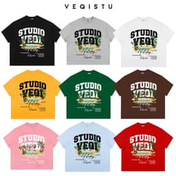 Áo Thun BOXY Local Brand VEQISTU "Đảo Cọ", Áo Thun Boxy Form Rộng Unisex Nam Nữ Cổ Tròn 250Gsm Cotton 1